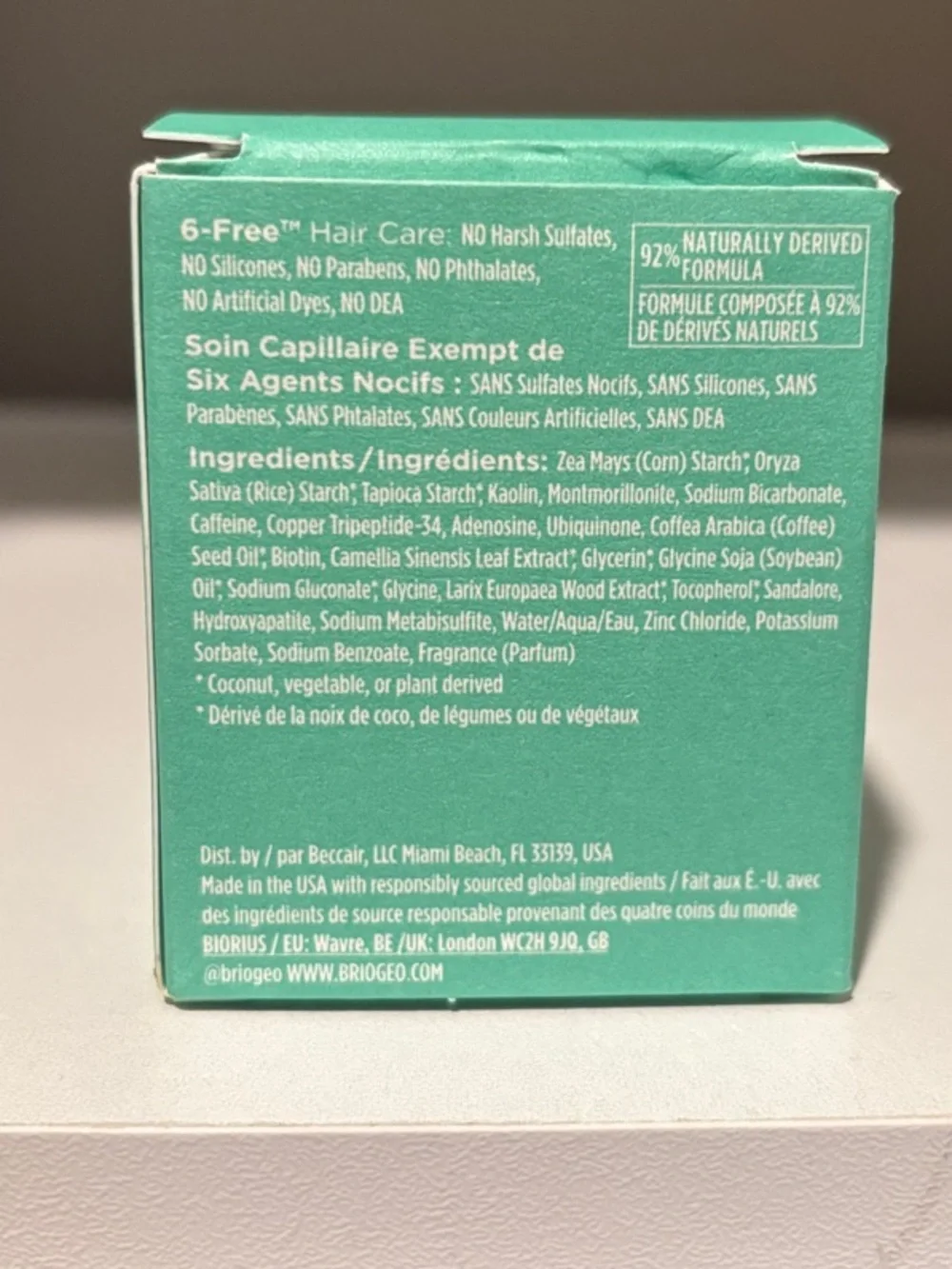 NWT Briogeo Style + Treat Dry Shampoo Puff Sealed 0.53 oz